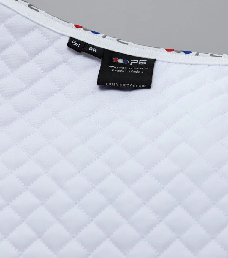Pony Plain Cotton Dressage Square | White