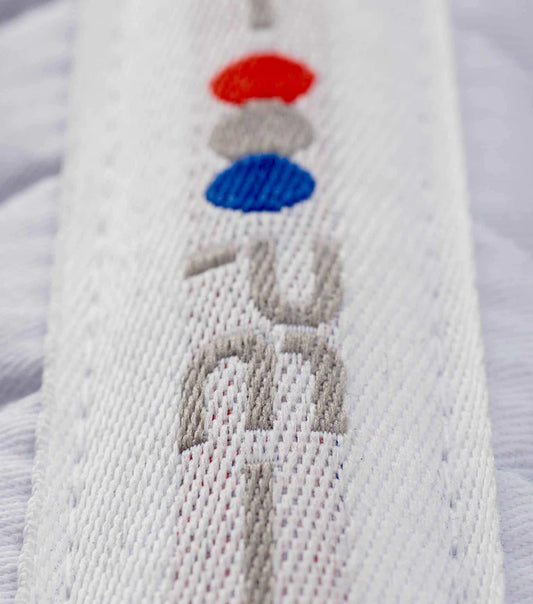 Pony Plain Cotton Dressage Square | White