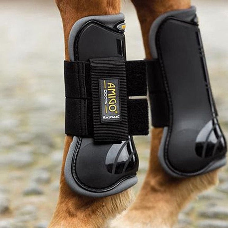 Amigo Tendon & Fetlock Boots | Black/Charcoal