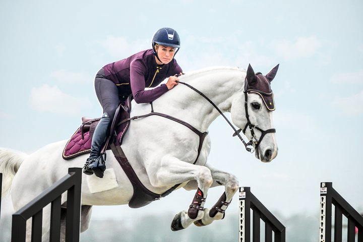 PSOS Jump Saddle Pad Monogram | Wine