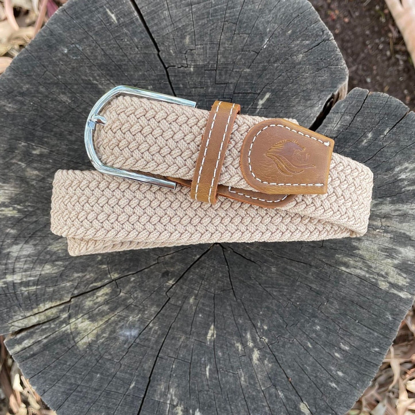 Elasticised QJ Belt | Champagne