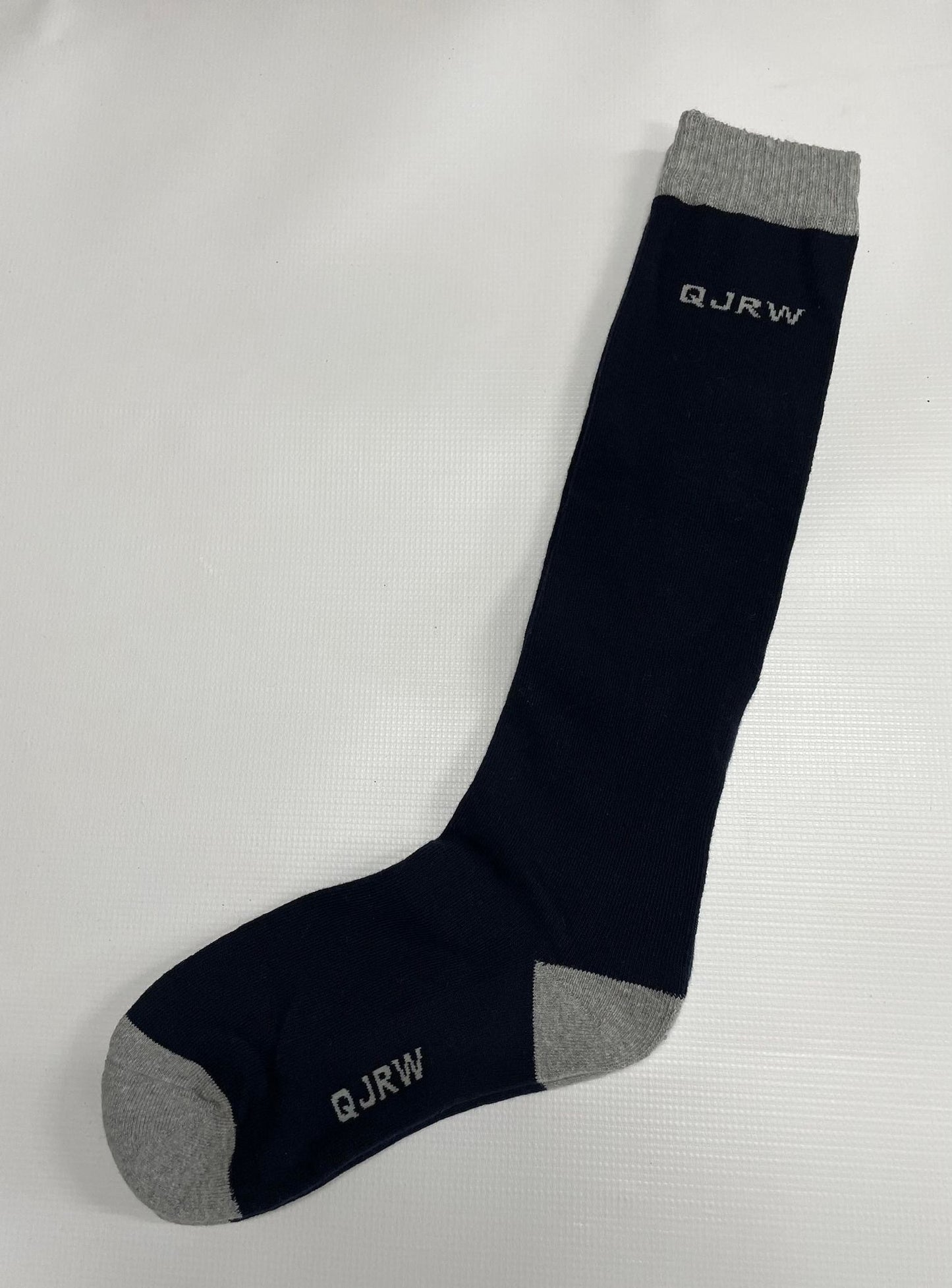 Long Socks | Navy/Grey Trim