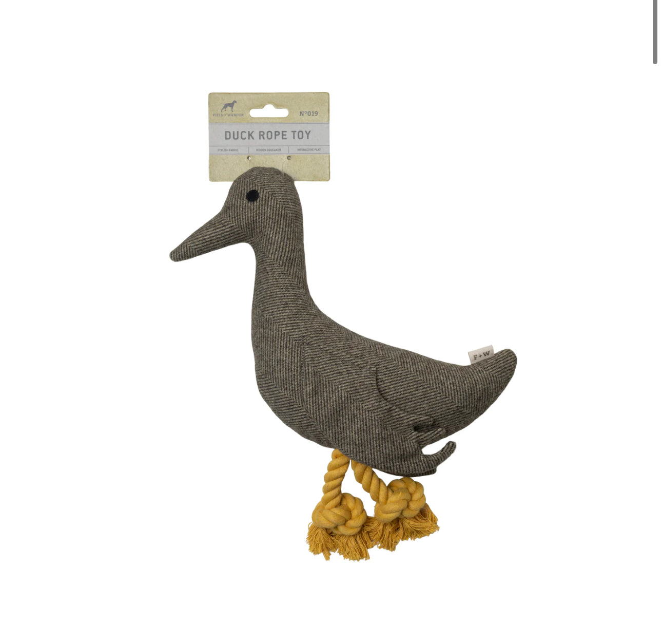 Squeaky Mallard Duck Rope Dog Toy