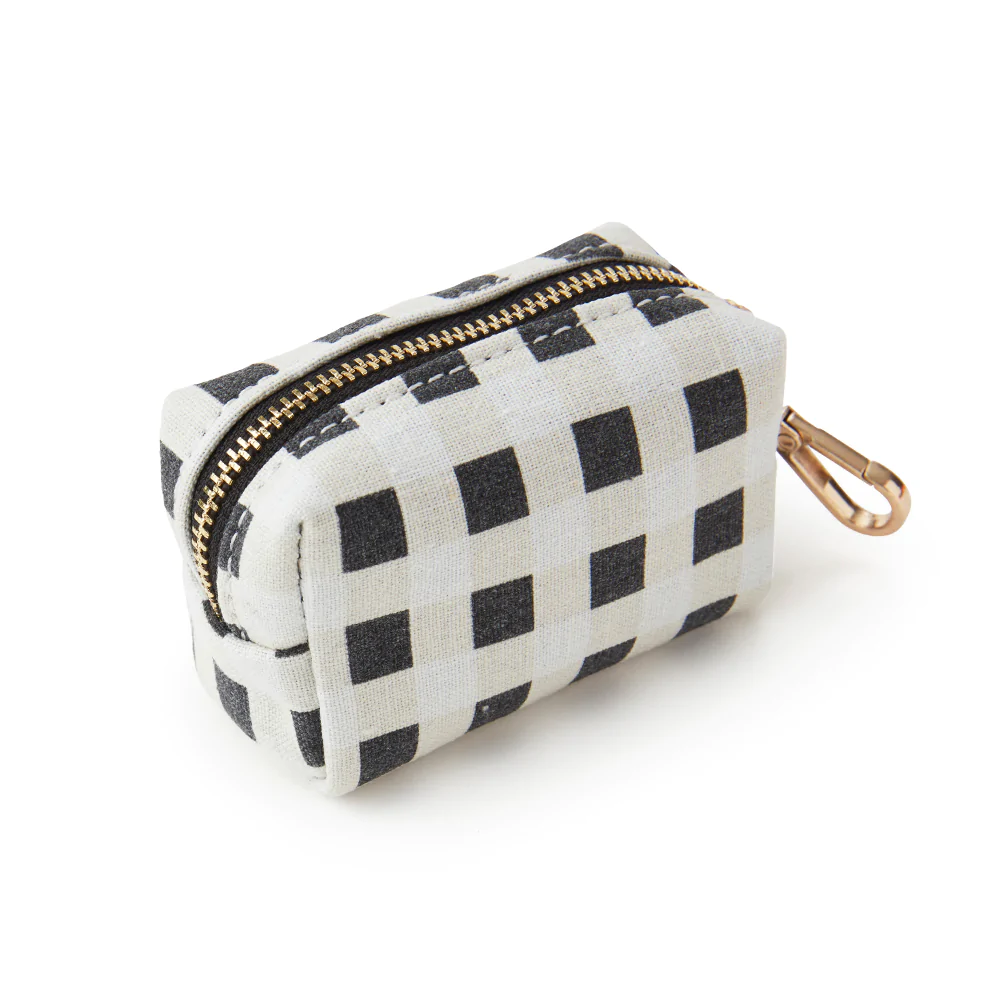 Dog waste Bag | Black & White Check