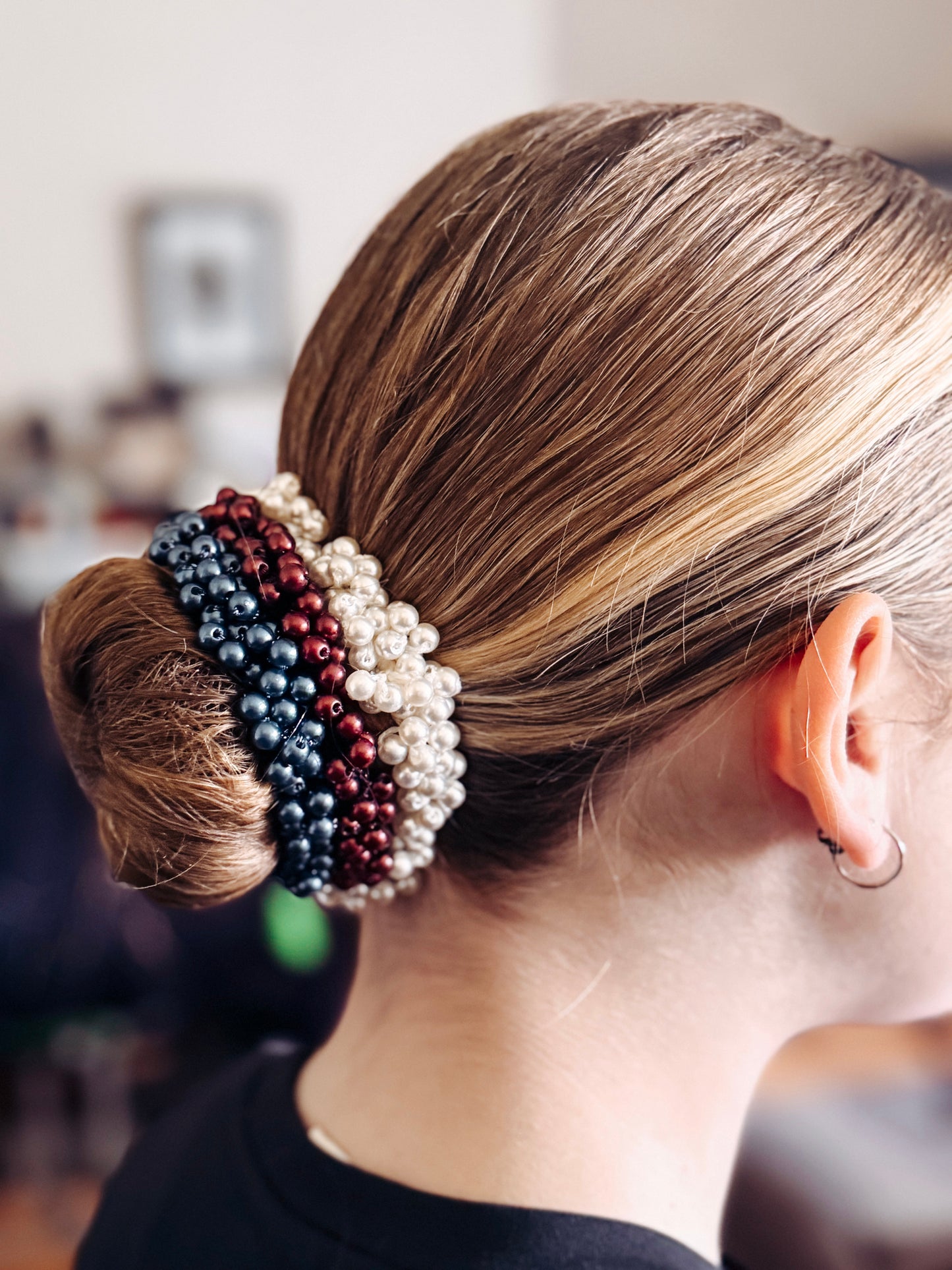 Beaded Pearl Scrunchie