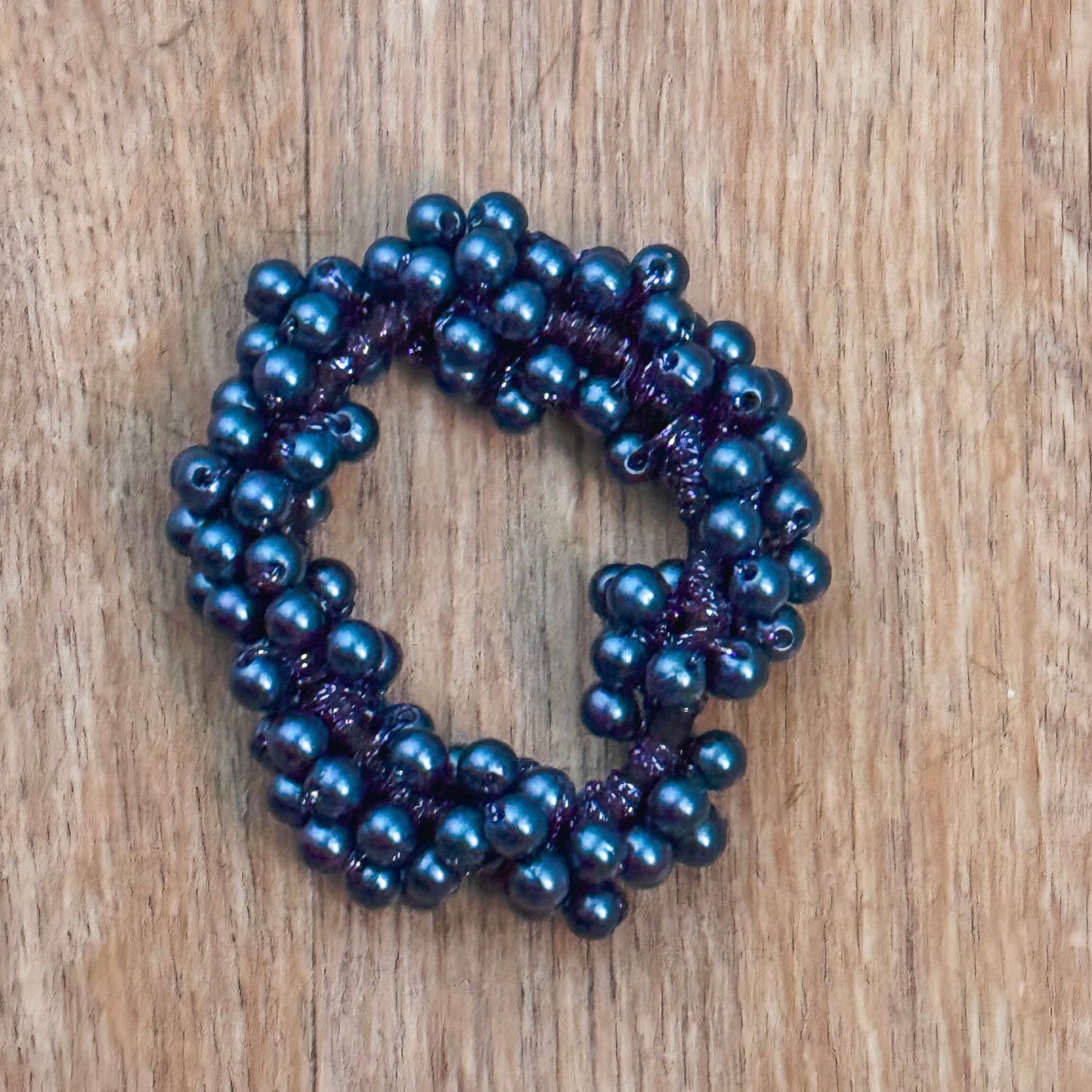 Beaded Pearl Scrunchie
