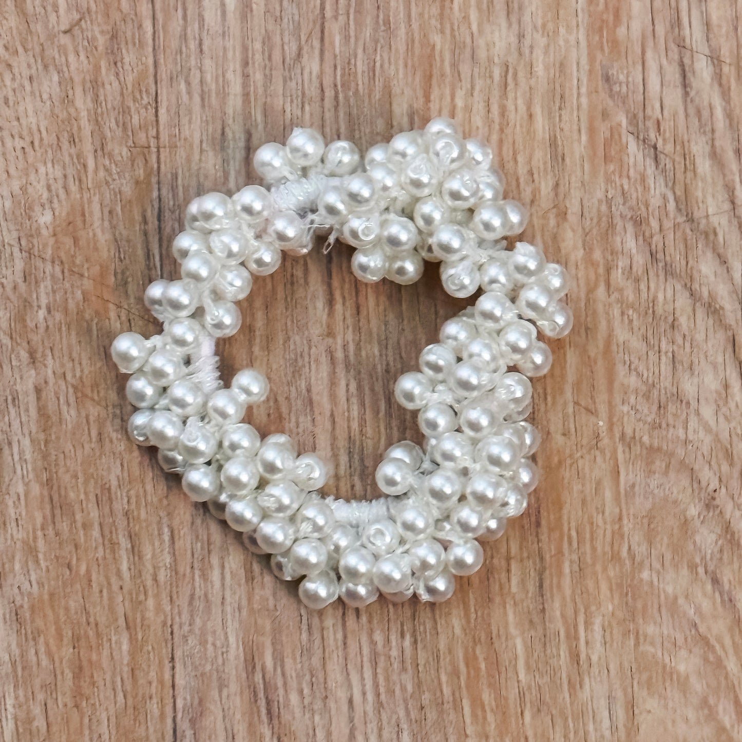 Beaded Pearl Scrunchie