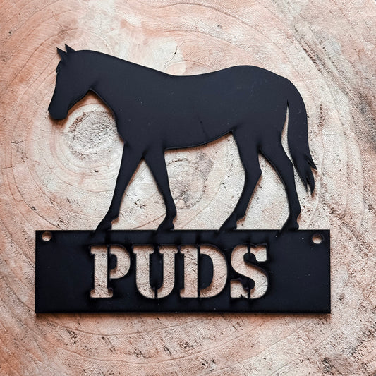 Custom Gate Name Plaque - Horse