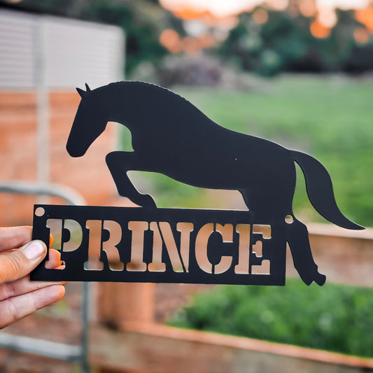 Custom Gate Name Plaque - Jumping