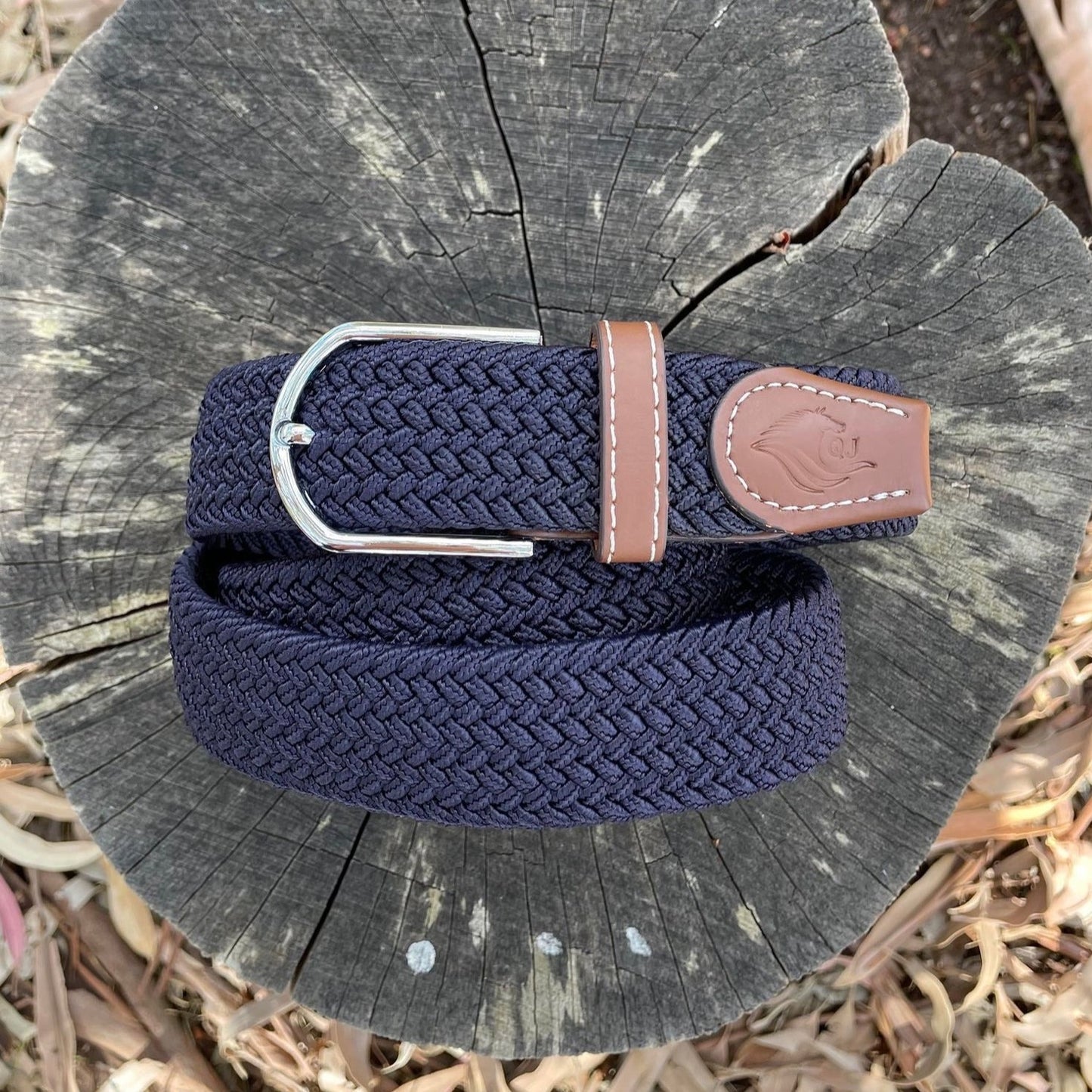 Elasticised QJ Belt | Navy
