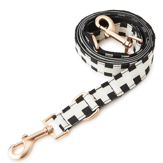 Dog Leash | Black & White Check